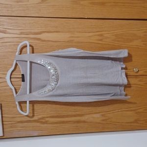 Tank top, gray and white stripe size XL